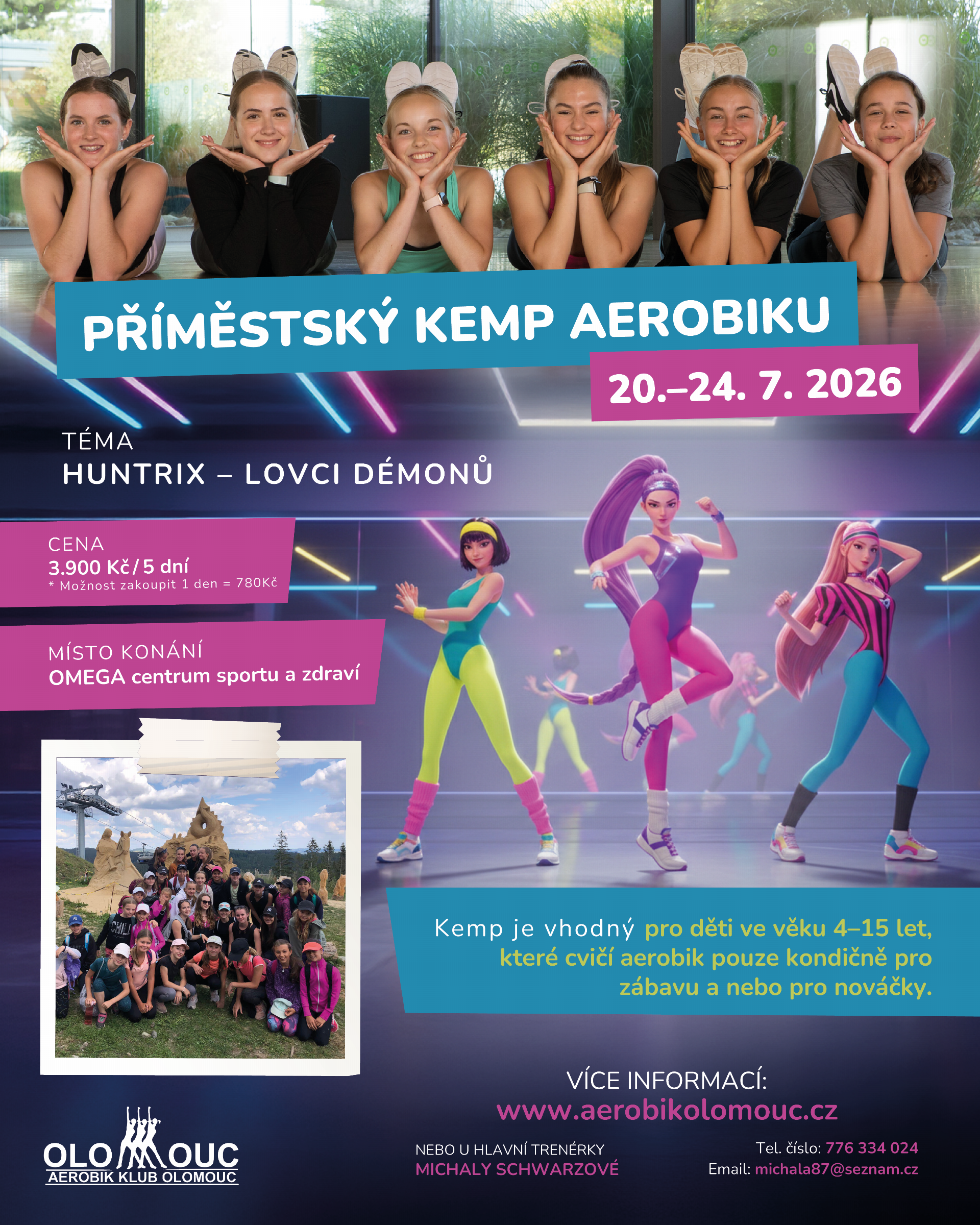 Příměstský kemp aerobiku