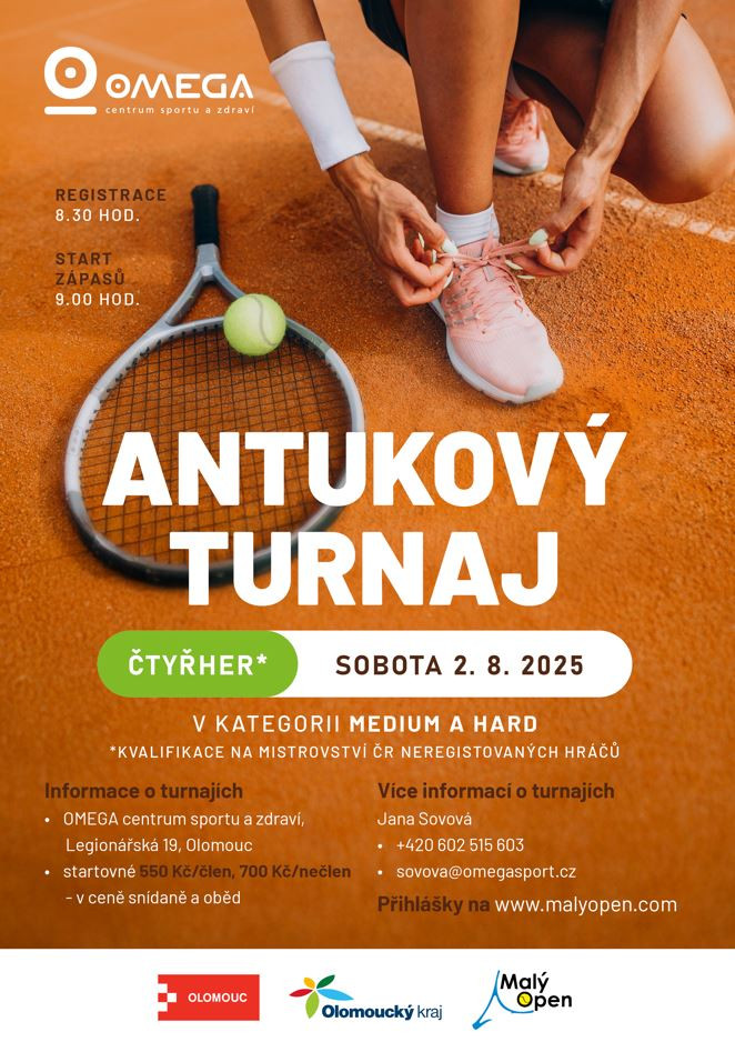OMEGA tenisový turnaj čtyřher HARD a MEDIUM