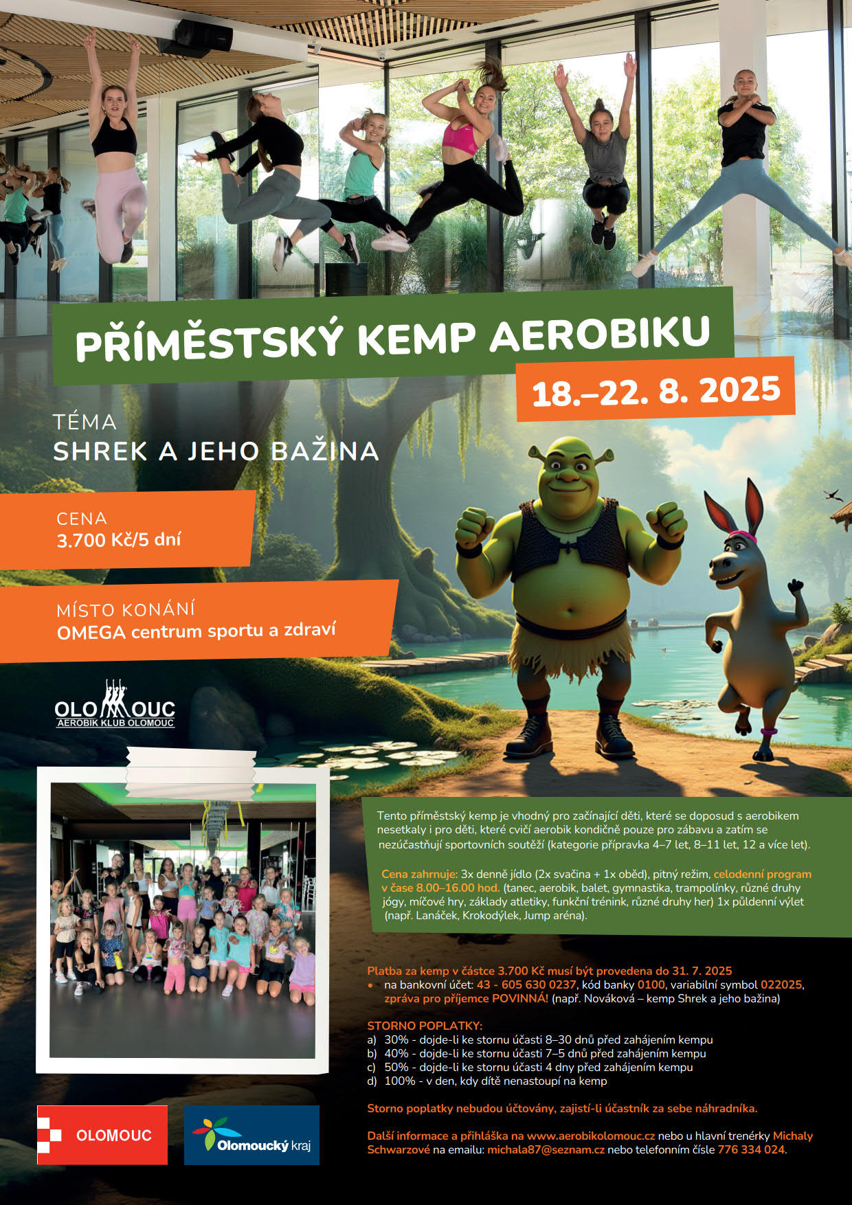 Příměstský kemp aerobiku